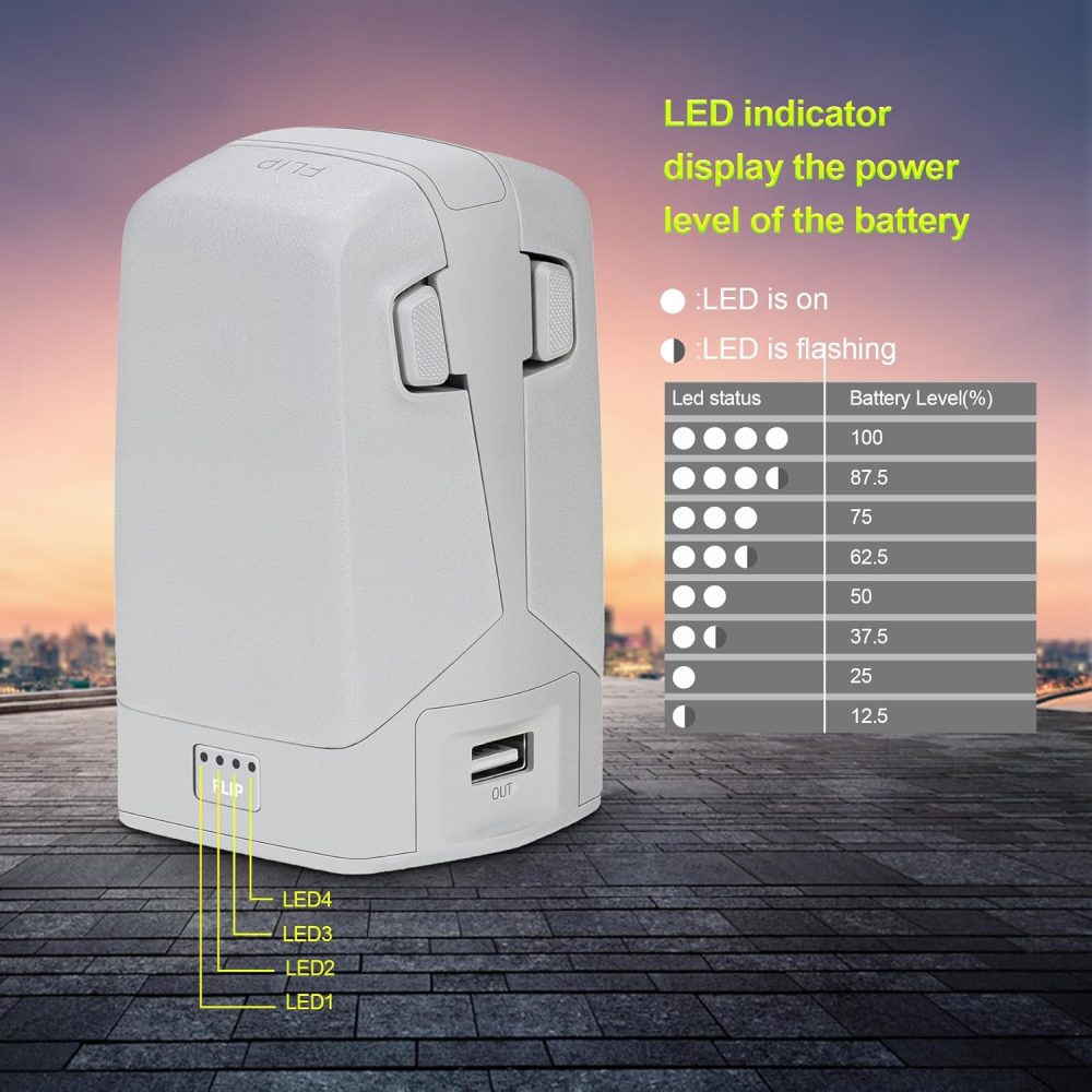 45W Dual Battery Charger with Storage Charge for DJI Flip Drone,Two-Way Charging Hub,Charge 2 Batteries Accessories - Image 6
